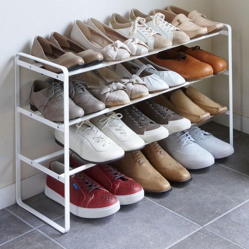 Tower 3 Tier Extendable Shoe Rack